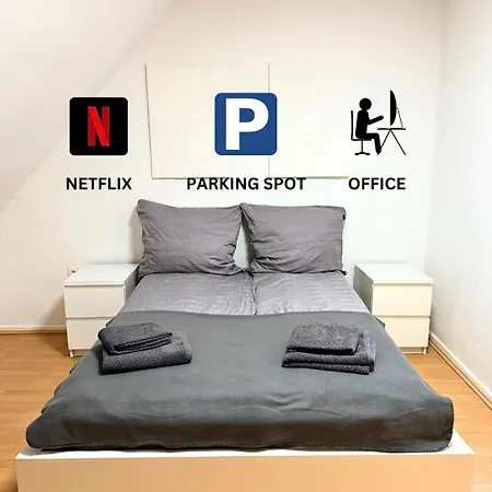 Lägenhet Moderne Mit Arbeitsplatz, Netflix, Nespresso & Privatem Stellplatz *